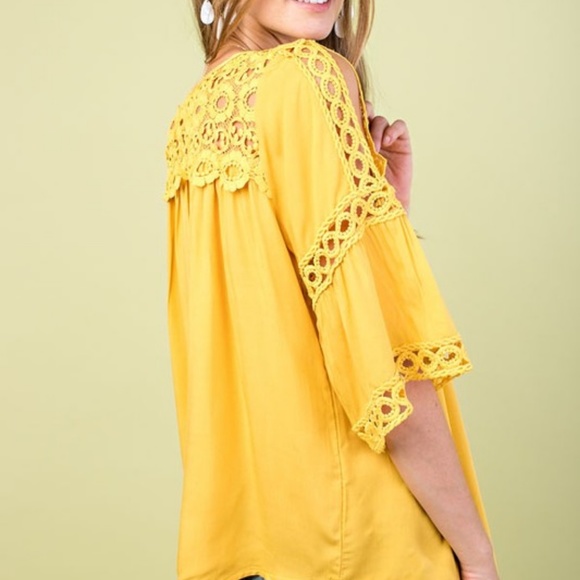 Babydoll Knit Yellow Top - Picture 5 of 5